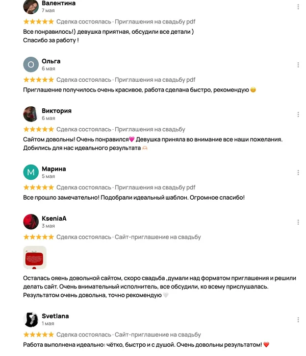Отзывы Валентины, Ольги, Виктории, Марины, KseniaA